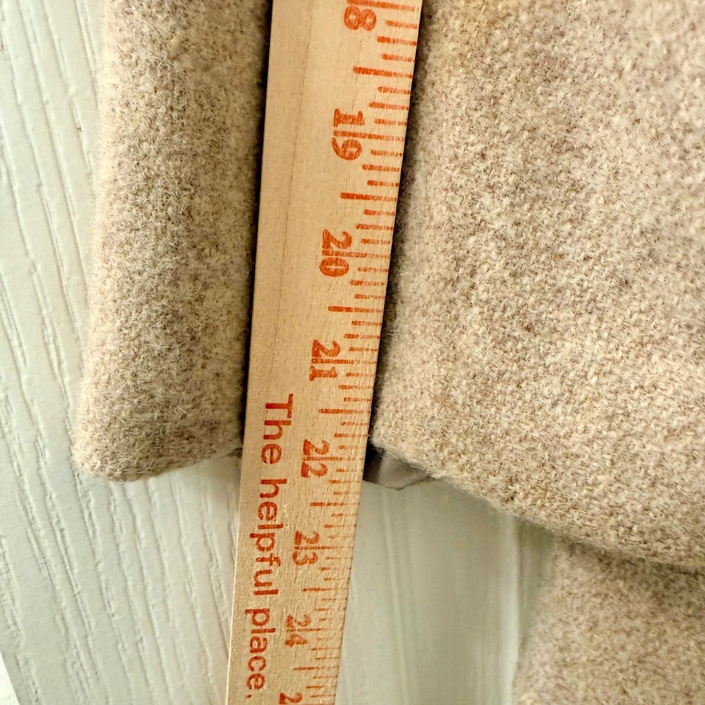 VTG Sears The Fashion Place Women's M Tan Tweed Wool Blend Button Front Coat 70s - Picture 8 of 12